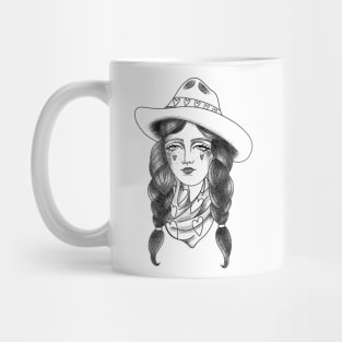 Tattoo inspired cowgirl Mug